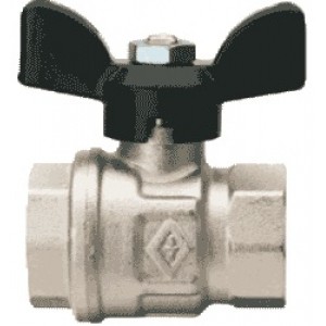 Rubinetterie Bresciane Полнопроходной латунный шаровый кран ВН/ВН резьба 3/4, бабочка