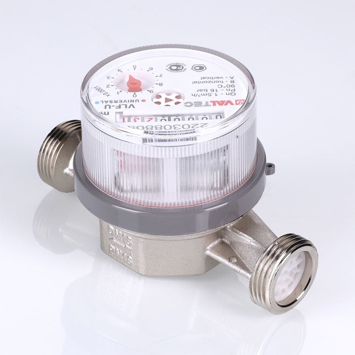 Valtec Водосчетчик унив., квартирный, БЕЗ СГОНОВ, до +90^С, 1,5м3, 1/2, 80 мм (NEW)  