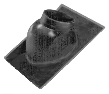 Wolf Дымоход Колпак для наклонной кровли DN125, угол наклона 25° – 45°, чёрный