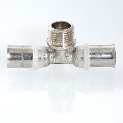 Valtec Тройник пресс с переходом на нар. р. 32х3/4х32  