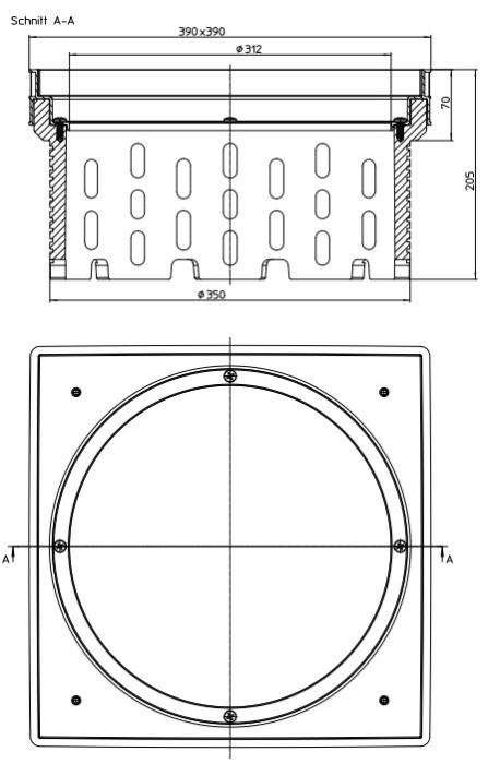 HL635N.0 смотровой и дренажный колодец  