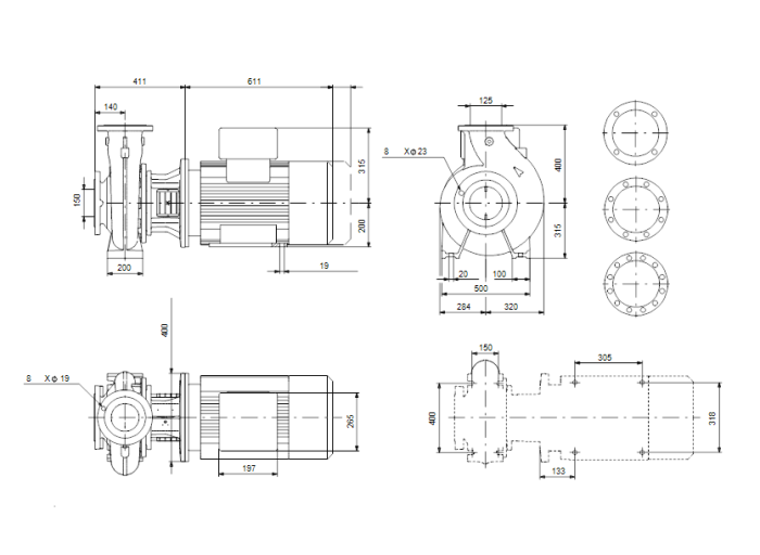   Насос для повышения давления Grundfos NB 125-400/410 AF2ABQQE  