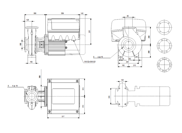Насосная станция Grundfos NBE 80-250/225 AF2ABAQE  