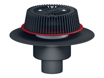 HL 62.1FSafe/2 Кровельная воронка для аварийного водостока, для FPO мембран, с электрообогревом U=230B, мощность 10-30Вт, DN125