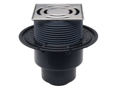 HL 3100Pr Трап с решеткой КЛИК-КЛАК, с сухим сифоном, с вертикальным выпуском DN50/75/110