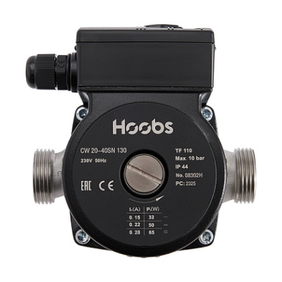 Насос циркуляционный Hoobs CW 20-40SN 130мм 65Вт 1х220В 50Гц (корпус нерж.сталь)