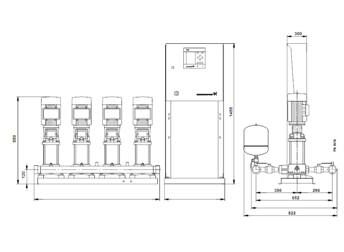 Насос для повышения давления Grundfos HYDRO MPC-F 4CR5-4  