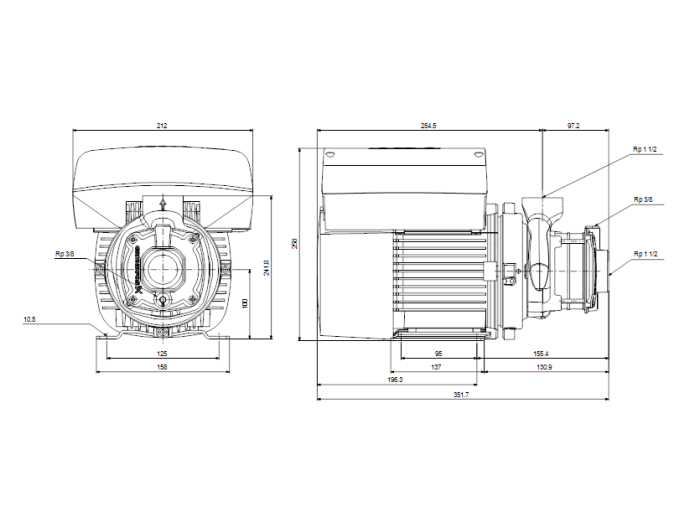 Циркуляционный насос Grundfos CME 10-1 A-R-A-E-AQQE  