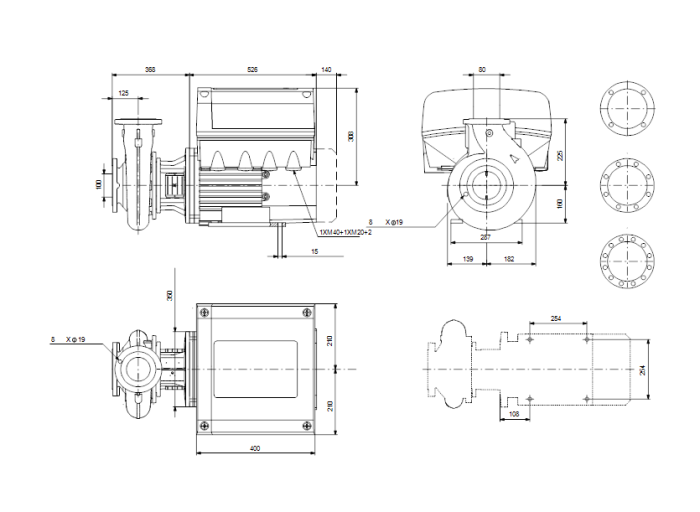 Поверхностный насос Grundfos NB E80-160/161 A-F2-A-BAQE  