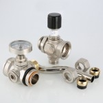 Valtec Байпас проходной, с перепускным клапаном, 200 мм, с термометрами  