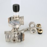 Valtec Байпас проходной, с перепускным клапаном, 200 мм, с термометрами