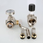 Valtec Байпас проходной, с перепускным клапаном, 200 мм, с термометрами  