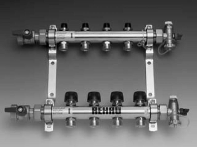 Rehau Распределительный коллектор HLV на 8 групп нерж. сталь
