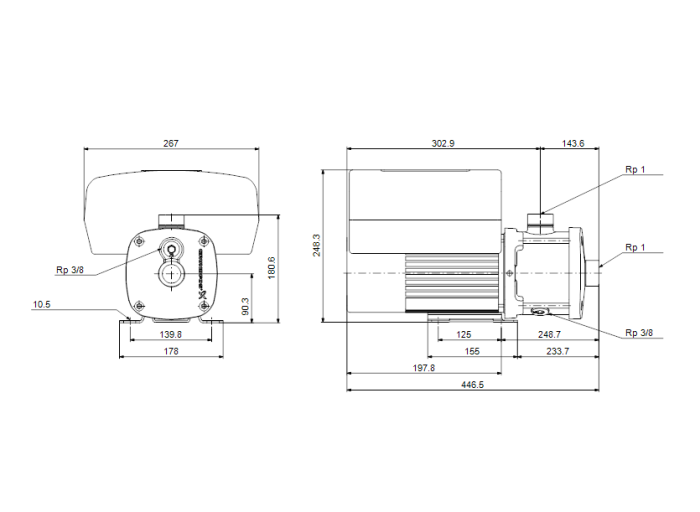 Циркуляционный насос Grundfos CME 3-7 A-R-G-V-AQQV S-A-D-N  