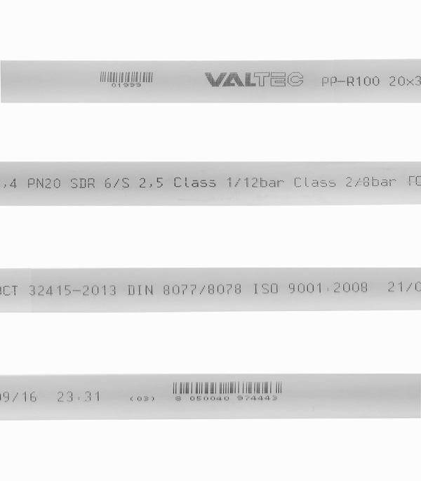 Valtec ТРУБА PP- R, PN 20, 25 MM (белый, по 2м)  