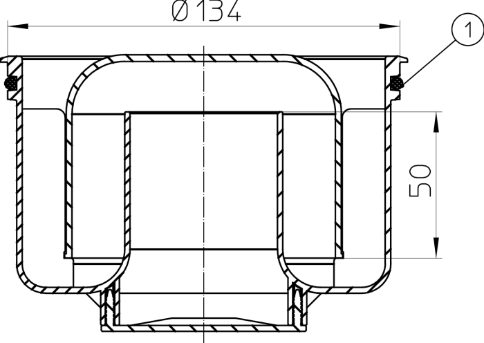 HL 05100.7E Сифон для трапов HL 3100 и HL 5100  