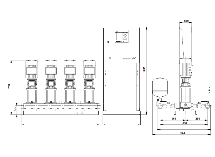 Насос для повышения давления Grundfos HYDRO MPC-F 4CR5-8  