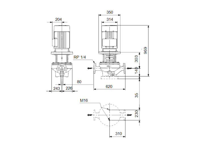 Насос для повышения давления Grundfos TP 80-340/4-A-F-B-BAQE  
