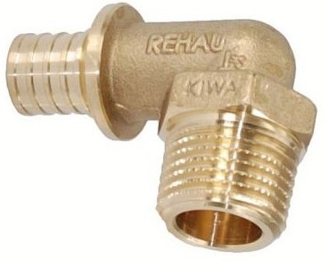 Rehau Уголок-переходник с наружной резьбой 25x3,5-R 3/4  