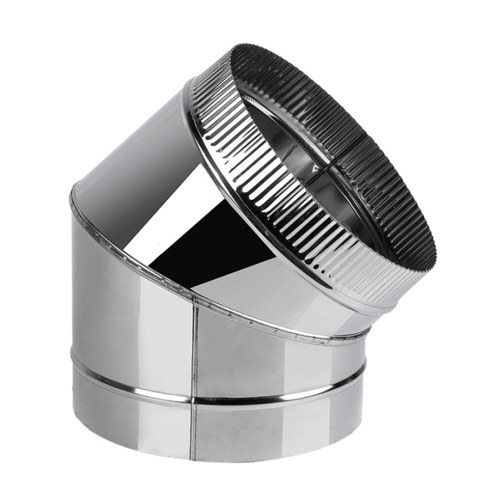 Одностенный дымоход Дымофф Колено (голое) 135 100 AISI430 0.5мм  