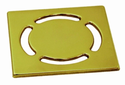 HL 037N.3E Решетка KLIK-KLAK 115*115 мм из нержавеющей стали - покрытие Латунь