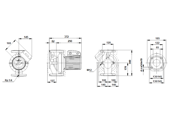 Циркуляционный насос Grundfos UPS 65-120 F B (400В)  