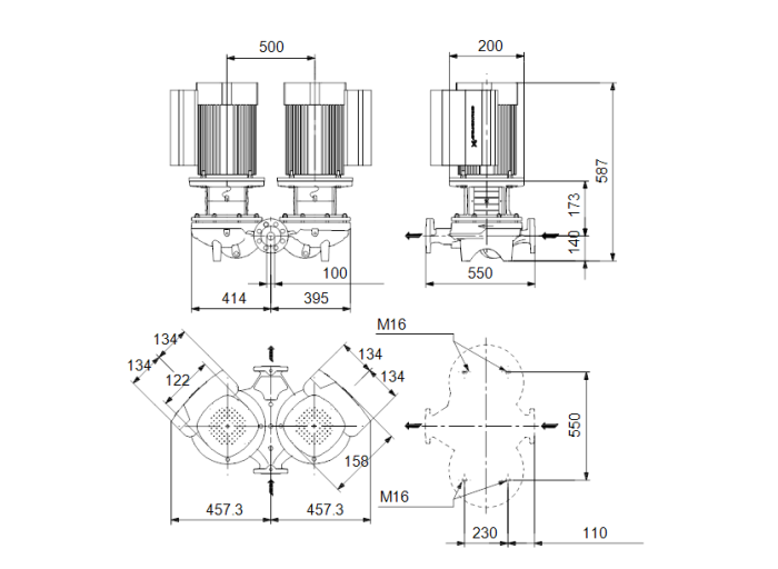 Насос для повышения давления Grundfos TPED 100-70/4 A-F-A-BQQE