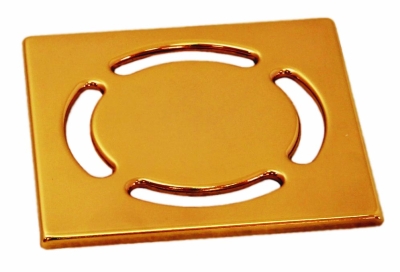 HL 037Pr.11E Решетка KLIK-KLAK 115*115 мм из нержавеющей стали - покрытие Золото