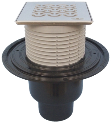 HL 310N-3121 Трап с решеткой HL3121 (КЛИК-КЛАК) с вертикальным выпуском DN50/75/110