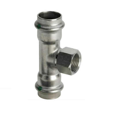 Viega Тройник пресс-В 18х1/2х18 нерж.