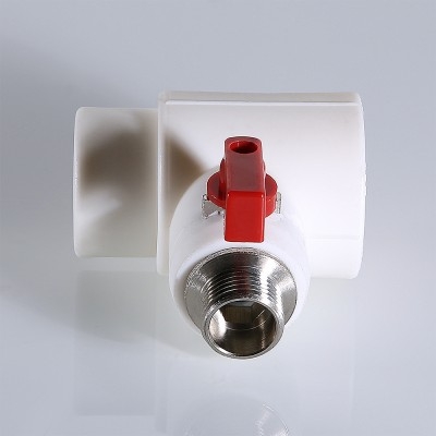 Valtec Тройник коллекторный PPR с шаровым краном, 40мм х 1/2 нар. (конус)  