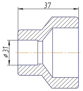 Kalde Муфта переходная внутренняя/внутренняя DN32х20  