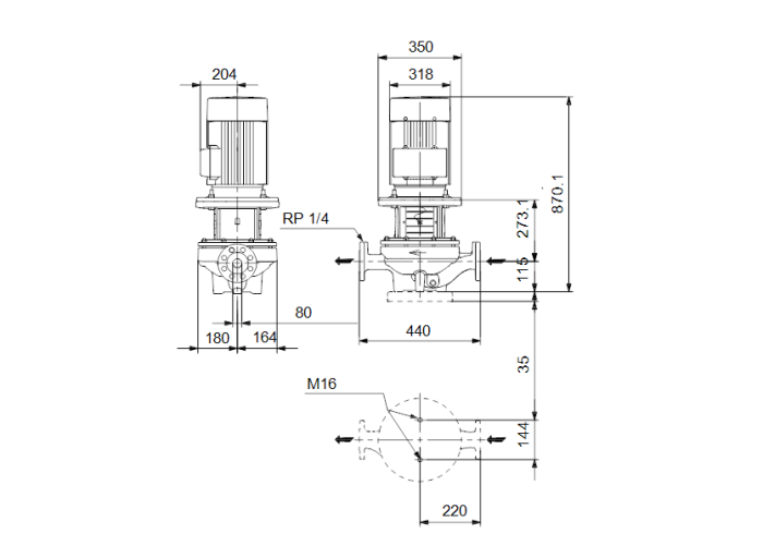 Насос для повышения давления Grundfos TP 80-400/2-A-F-A-BAQE  