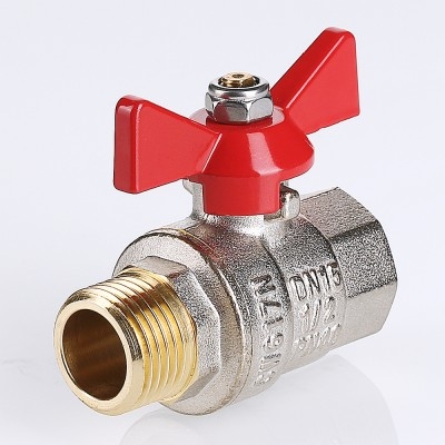 Valtec Кран шар. BASE, рукоятка бабочка 1 вн.-нар.