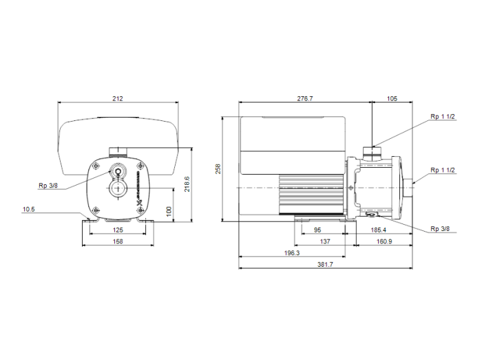 Циркуляционный насос Grundfos CME 10-1 A-R-G-E-AQQE  