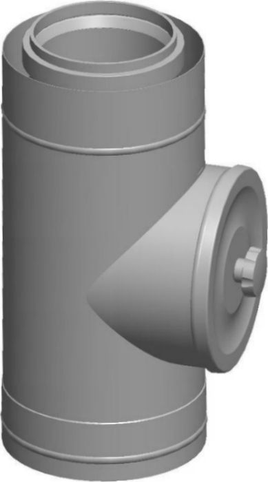 Wolf Дымоход Элемент с ревизией DN110/160 L:250 мм, для концентрической дымовой трубы, по фасаду, н  
