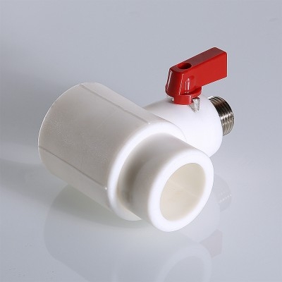 Valtec Тройник коллекторный PPR с шаровым краном, 40мм х 3/4 нар. (евроконус)  