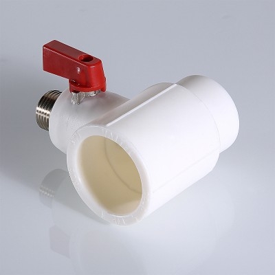 Valtec Тройник коллекторный PPR с шаровым краном, 40мм х 3/4 нар. (евроконус)  