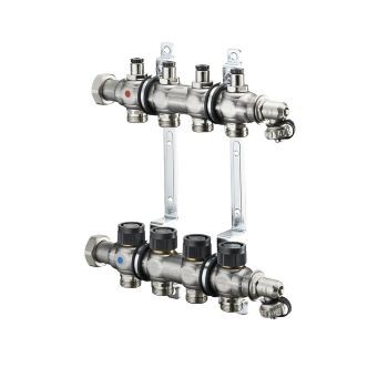 Коллектор Oventrop Коллектор на 2 контура, с вент. вставками