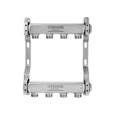Комплект коллекторов Hoobs, нерж. сталь, без регулировки, 1х3/4-7 вых