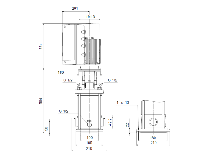Насос для повышения давления Grundfos CRNE 5-12 N-P-A-E-HQQE  