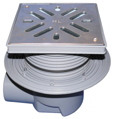 HL 615S Трап с решеткой из нержавеющей стали 226*226 мм