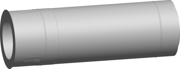 Wolf Дымоход Проход через стену DN160/225 L:500 мм, для концентрической дымовой трубы, из нержавеющ.  