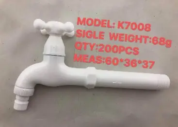 Кран моно удлинённый 19 см со штуцером DK, ручка крест, DK-3310A