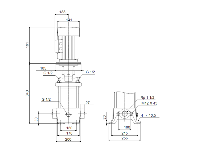 Насос для повышения давления Grundfos CR 10-1 A-A-A-E-HQQE  