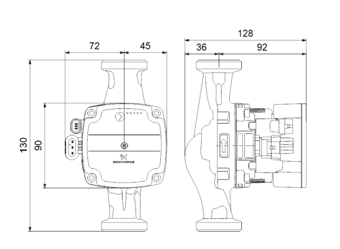 Циркуляционный насос Grundfos ALPHA SOLAR 25-75 130  