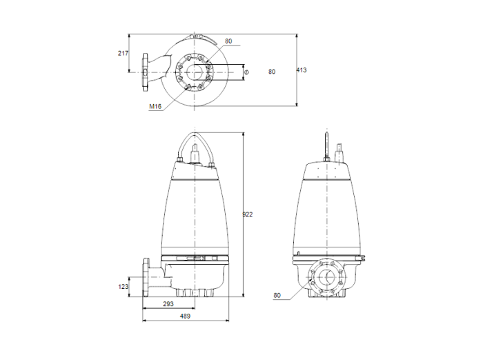 Дренажный насос Grundfos SEV 80.80.92.2.51D  