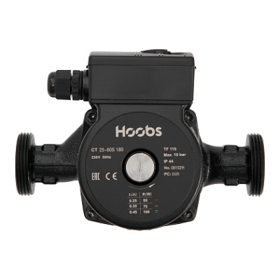 Насос циркуляционный Hoobs CT 25-60S 180мм 100Вт 1х220В 50Гц (с гайками)