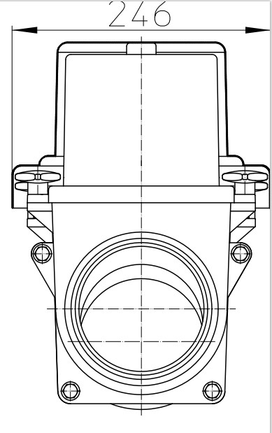 HL 712.2EPC Канализационный затвор с эл. приводом, с подключением к компьютеру DN125
