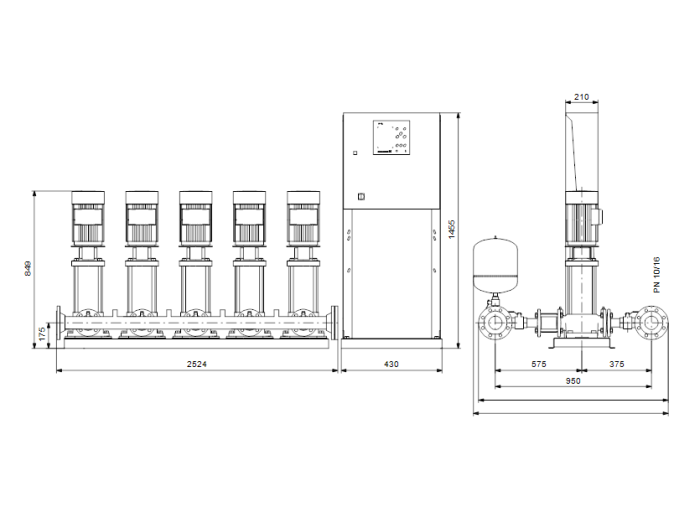 Насос для повышения давления Grundfos Hydro MPC-E 5 CRE32-1-1 50/60Hz RUS  